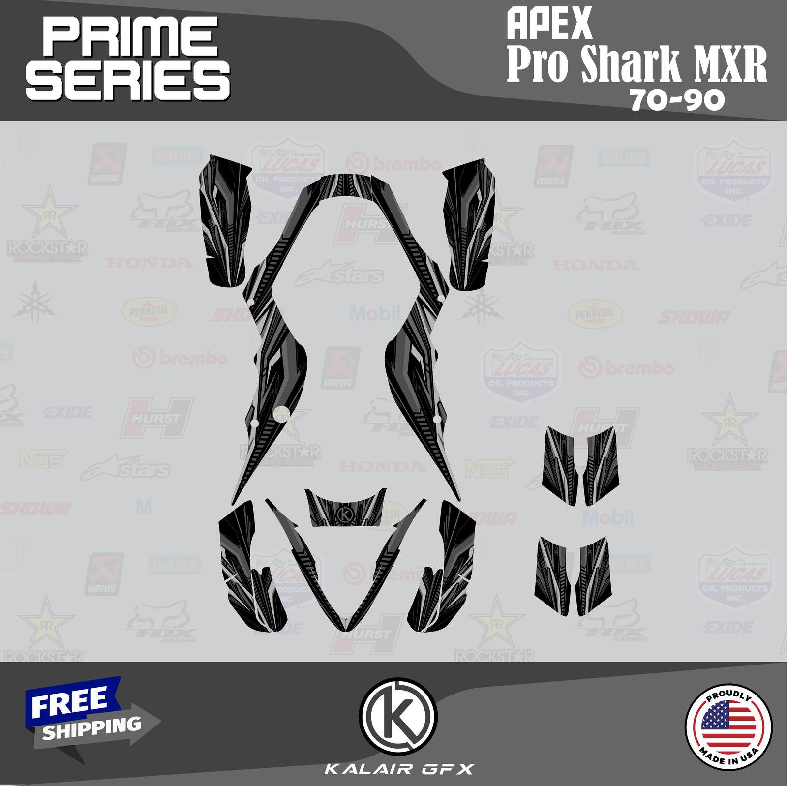 Graphics Kit for APEX Pro Shark MXR 70 90 Prime-smoke