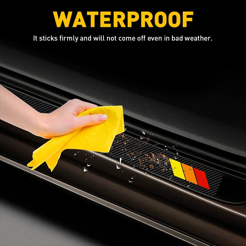 For Toyota Car Door Plate Sill Scuff Cover Anti Scratch Decal Sticker Protector