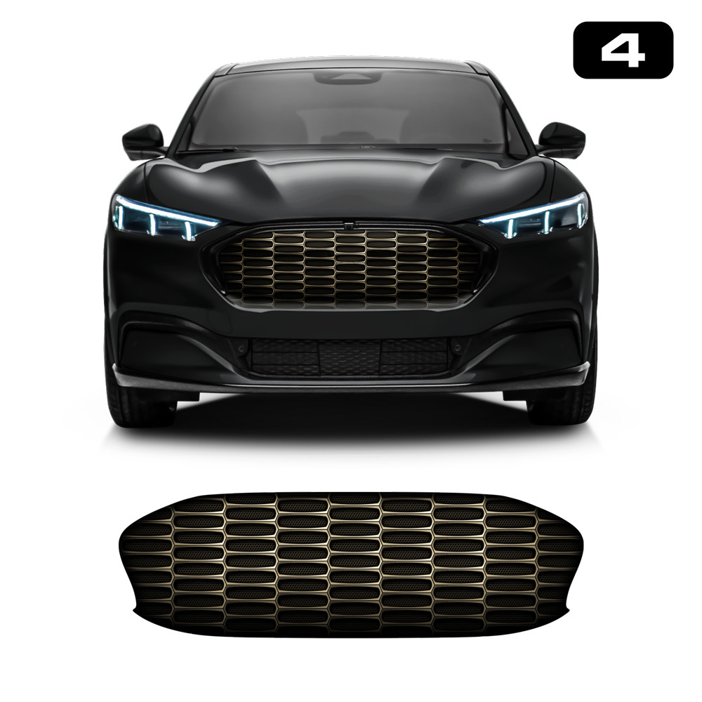 Front Grill Imitation Decal BRONZE, for Ford Mustang Mach-E 2021 2022