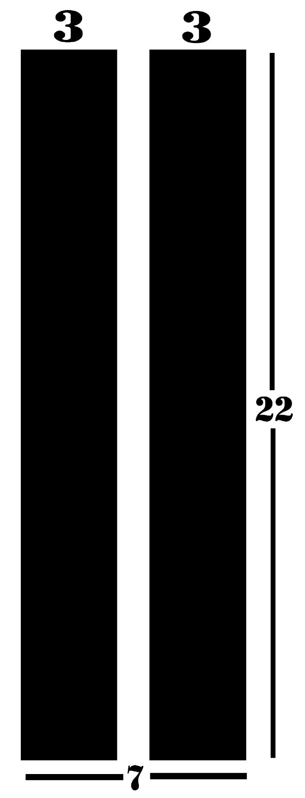 Universal 3″ Racing Hash Fender Stripe Set Vinyl Decal Stickers