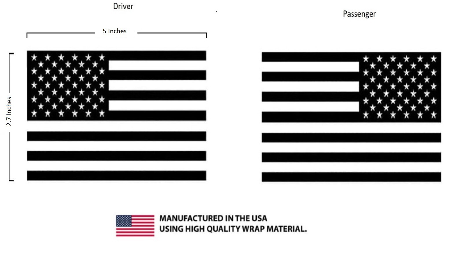 American USA Flag Vinyl Decal Sticker Car Truck Window Patriotic US Outdoor