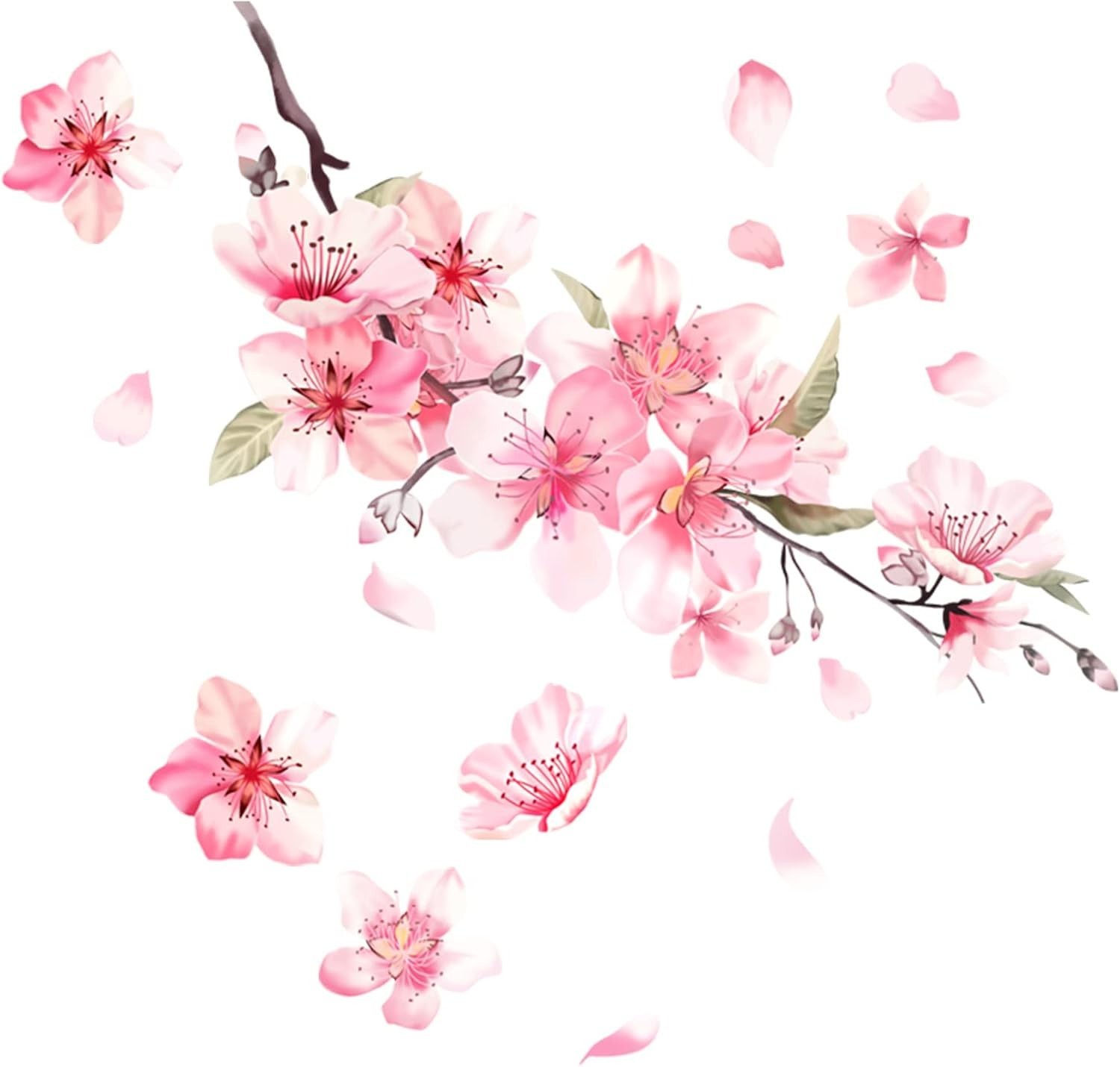 Chic Pink Cherry Blossom Bumper Sticker – Fade-Resistant Vinyl for Cars & Bikes
