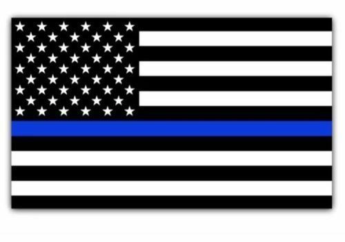 Blue Lives Matter Police USA American Thin Line Flag 5”x 3” Car Decal Sticker