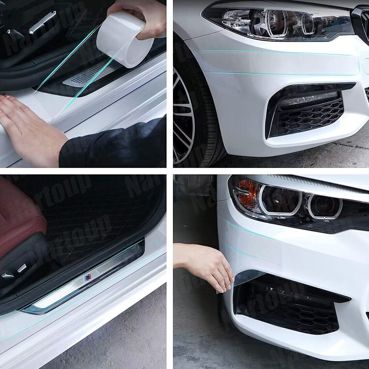 For Toyota CAR Door Plate Sill Scuff Covers Anti Scratch Decal Sticker Protector