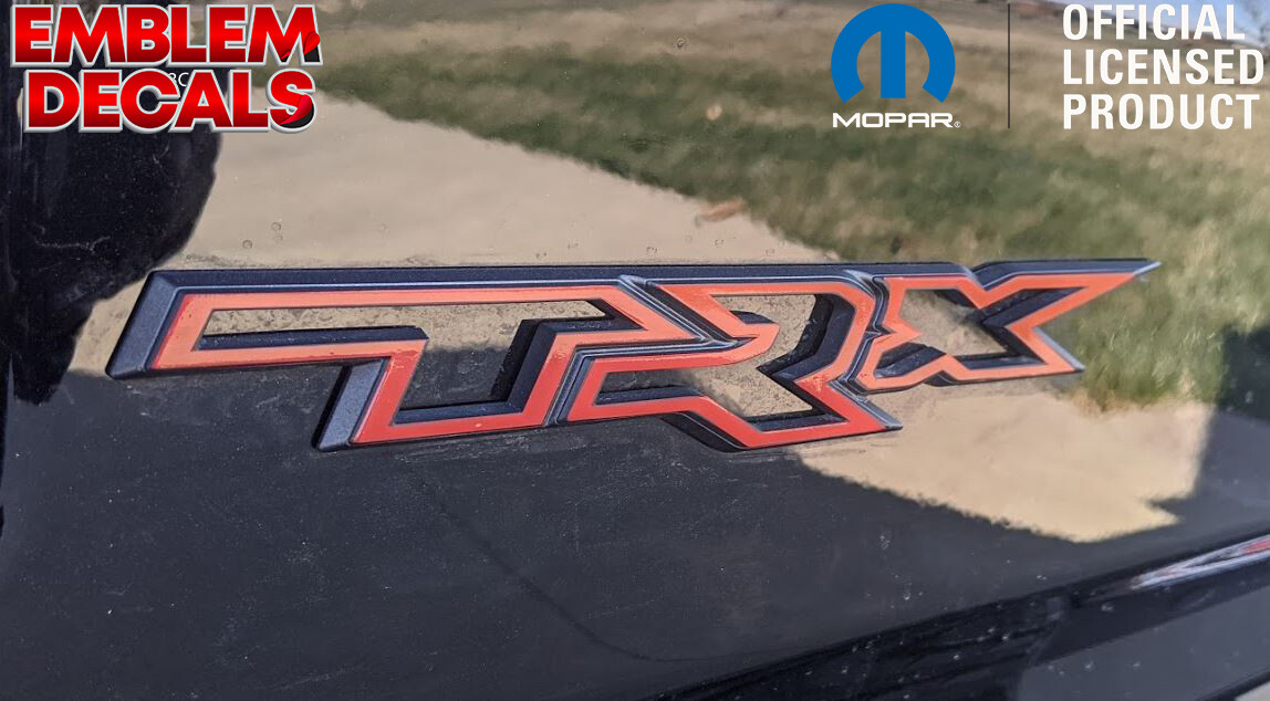 Ram 1500 TRX Emblem Overlay Decal 2021 2022 2023 2024