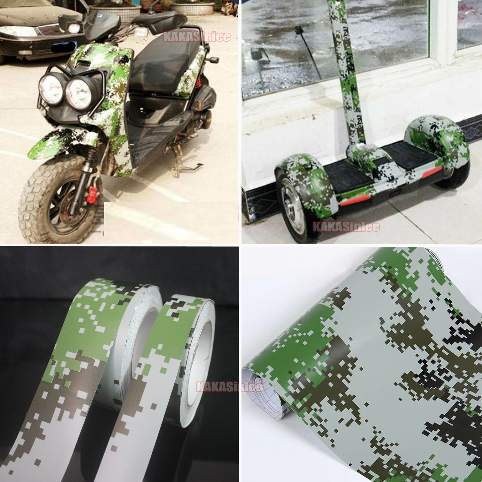 Flexible Satin Car Digital Desert Camouflage Camo Vinyl Wrap Decal Sticker HDUS