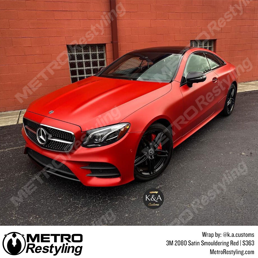 3M 2080 Satin Smoldering Red Vinyl Car Wrap Decal Film Sheet Roll | S363