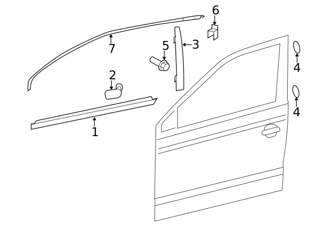 Genuine Volkswagen Door Applique 1K5-837-901-D-03C