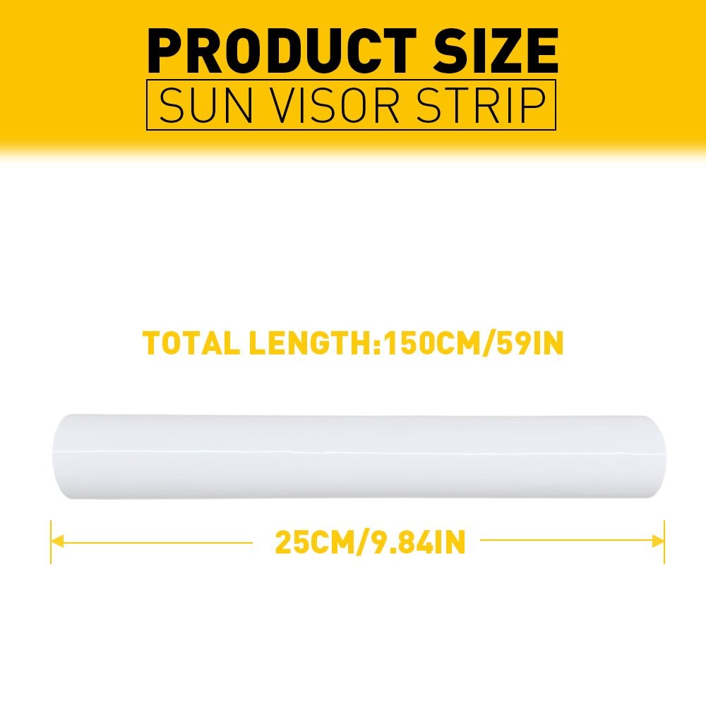 Sun Visor Strip Windshield Banner Vinyl Long Lasting Premium Blank Decal 2Set