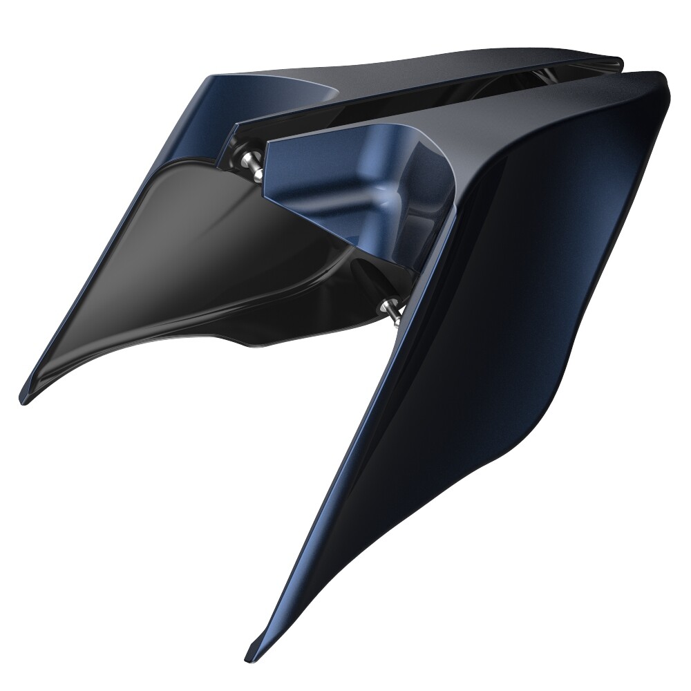 Advanblack Midnight Blue Stretched Extended Side Cover Fits Harley Touring 2014+