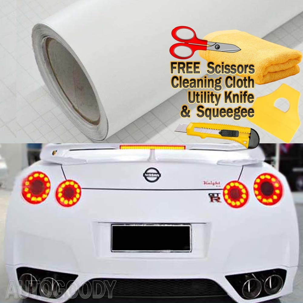 48″ x 60″ Matte Flat White Vinyl Film Wrap Sticker Decal Bubble Free Air Release