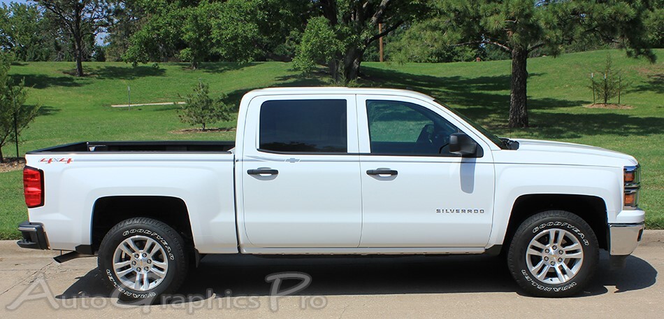 Chevy Silverado Truck Upper Pin Striping Vinyl Graphics Kit 3M Decals 2014-2018
