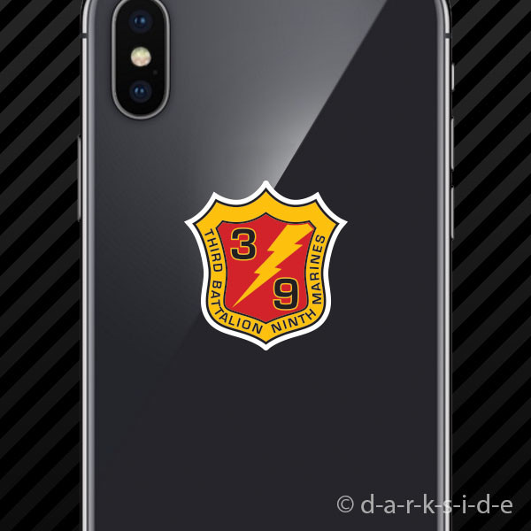 (2x) 3rd Battalion 9th Marine Regiment V2 Cell Phone Sticker Mobile Marines Corp