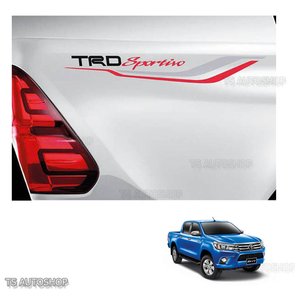 Sticker Black Sportivo Side Decal Fits Toyota Hilux Revo Sr5 M80 2016 2017