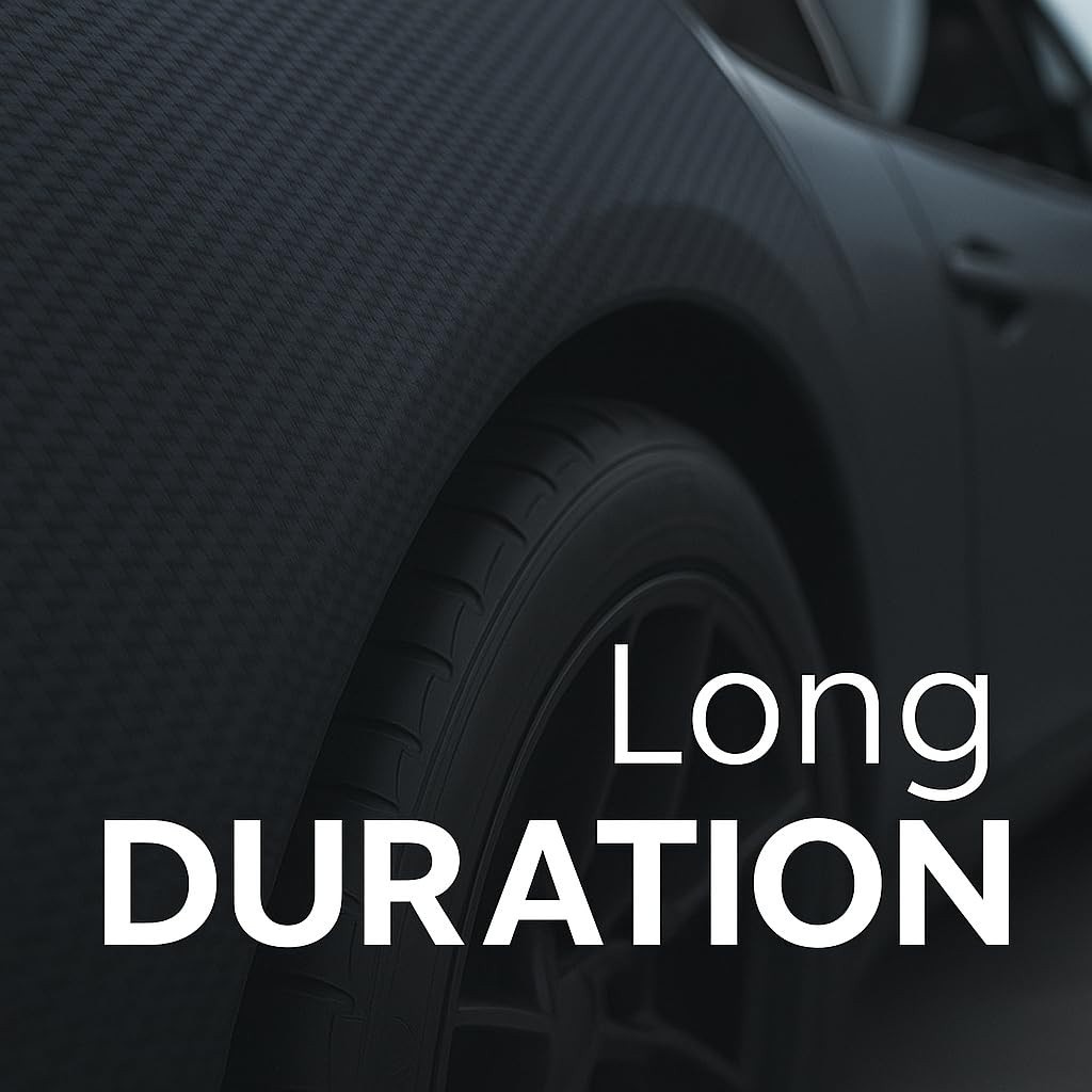 Black Carbon Fiber Vinyl Wrap Sticker Bubble Free Anti-Wrinkle, 1Ftx13Ft