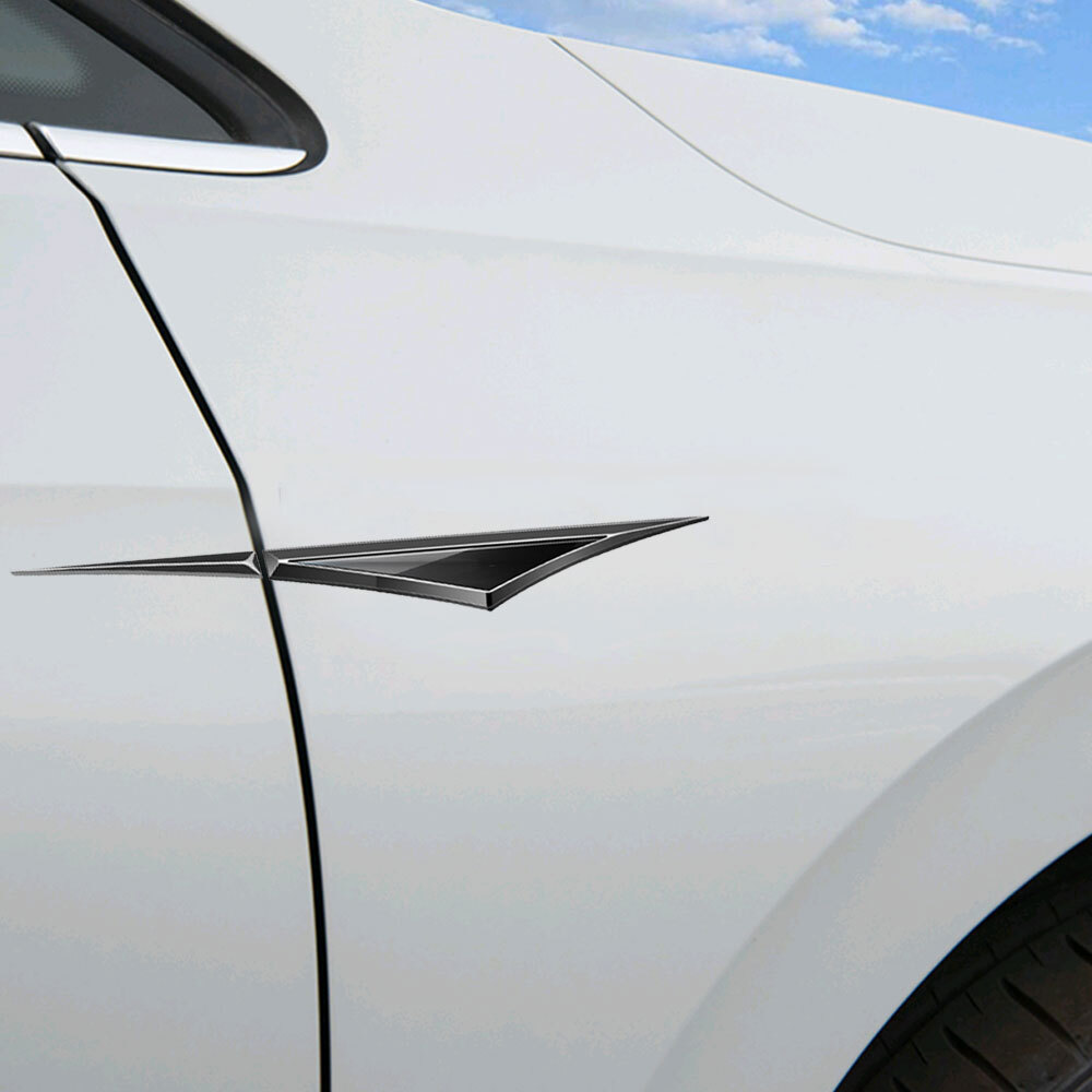 2PCS Car Alloy Sticker Front Door Side Fender Emblem Decal