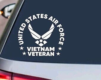 AIR FORCE VIETNAM DECAL – USAF Military Airman Sticker – Car Truck Decor SUV