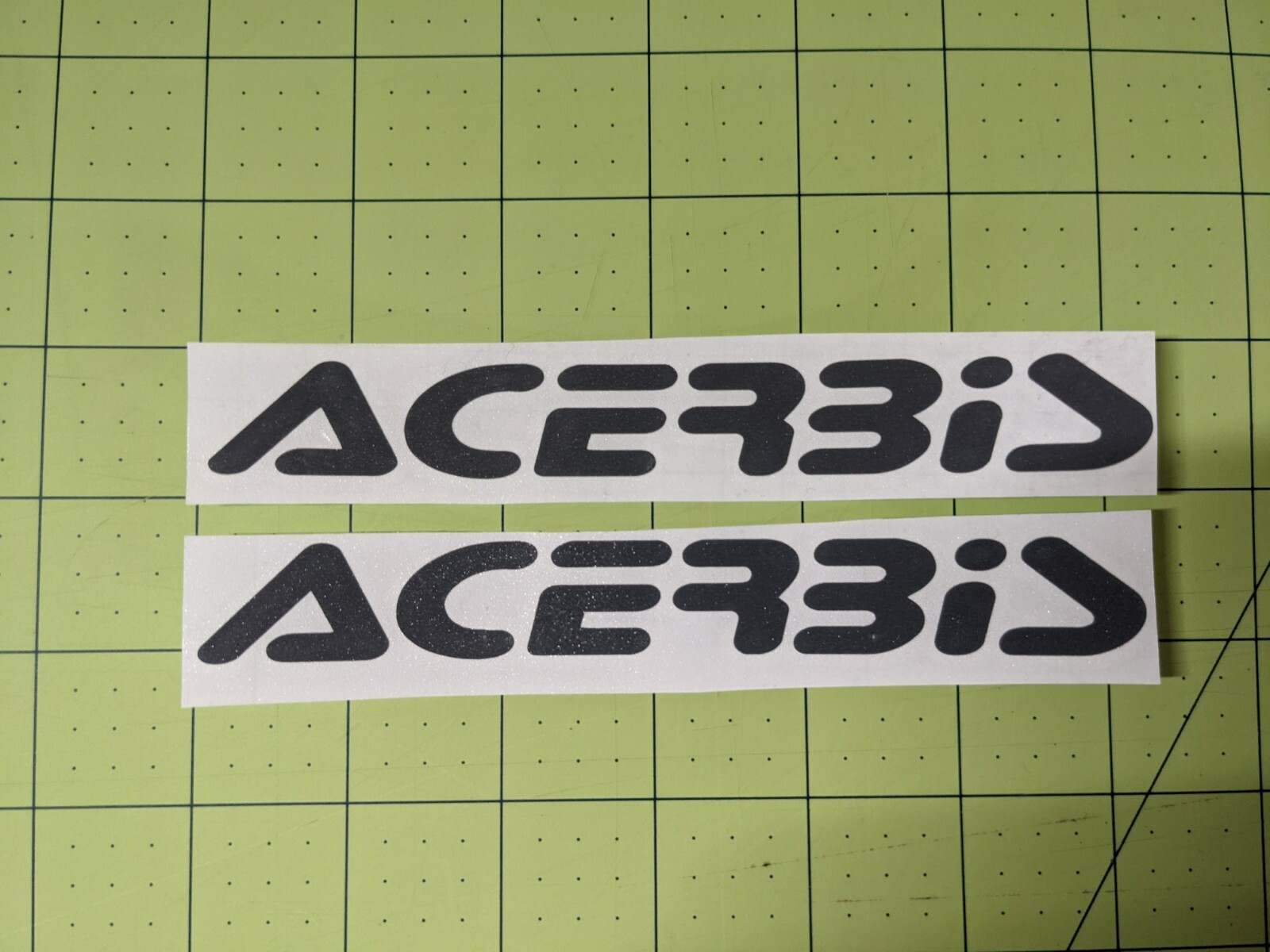 Acerbis (x2) Pair Vinyl Decal Sticker Logo Motocross ATV Dirt Bike Guards