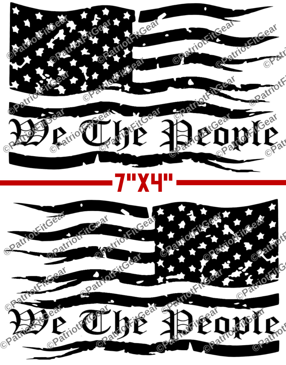 We The People,American Flag,Don’t Tread On Me,7″x4″x2,Faith Family,Vinyl Decal