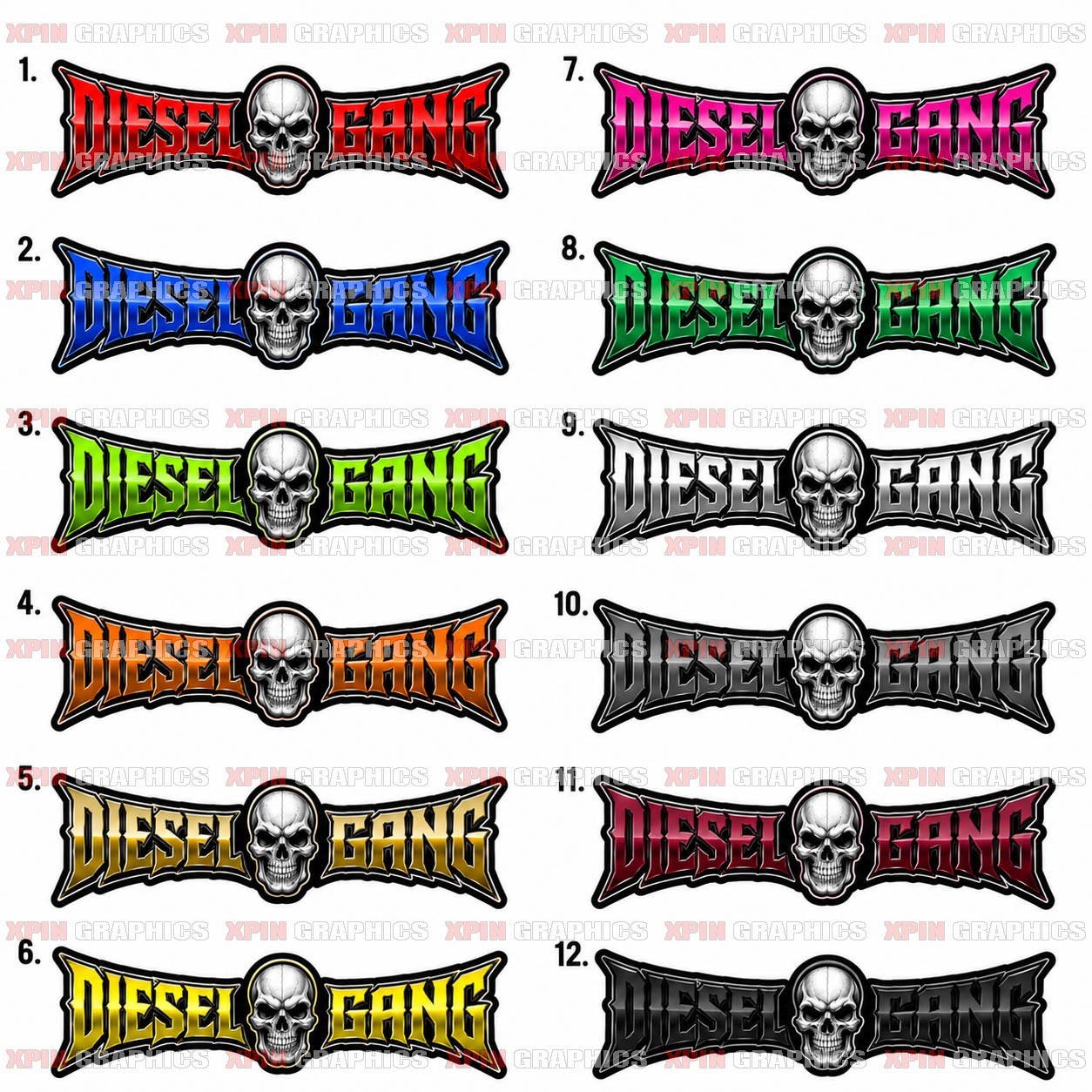 Diesel Gang Vinyl Decal Sticker Truck SUV Turbo Coal A