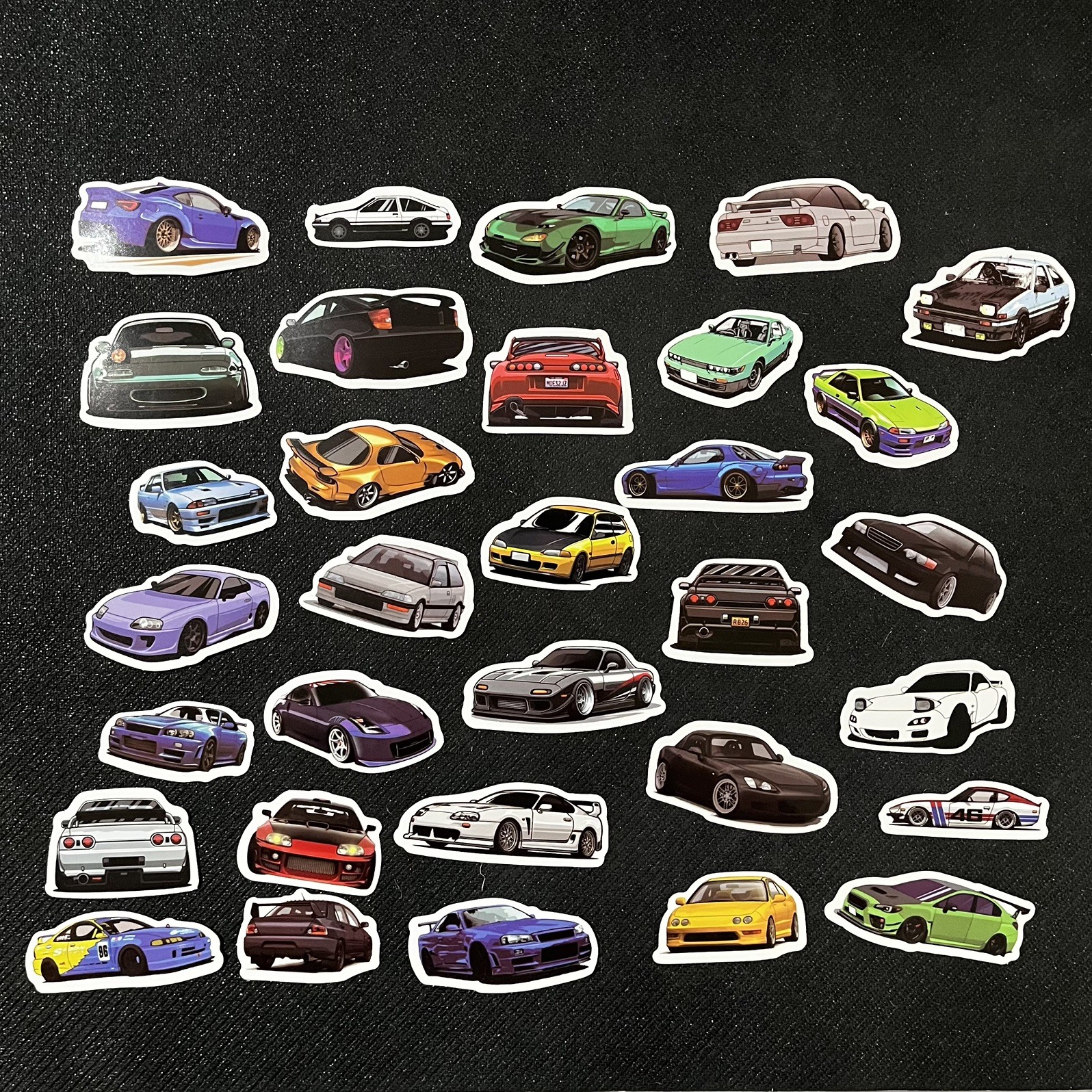 Automotive JDM 100 Decals Stickers Pack V1 Racing Car Turbo Drift Lot