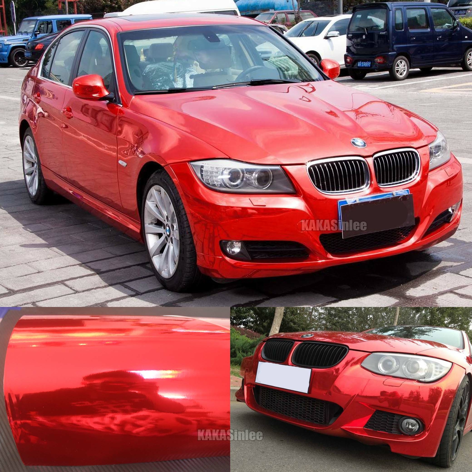 Smooth Car Mirror Chrome Vinyl Wrap Decal Decors Film Sticker Bubbles Free ABUS