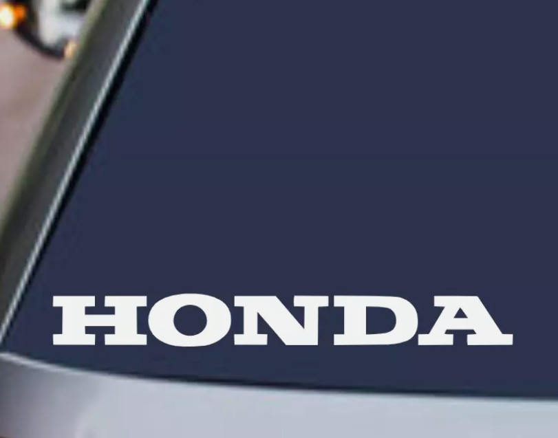 1.5″x6″ HONDA Racing Custom Car Bumper Sticker WHITE