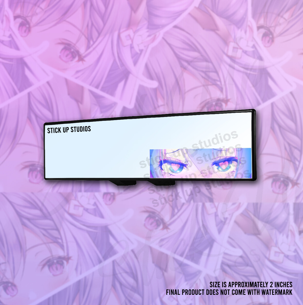 Mini Peeker Anime Heart Eyes, Anime Kawaii Eyes Car Decal, Anime Eyes Slap