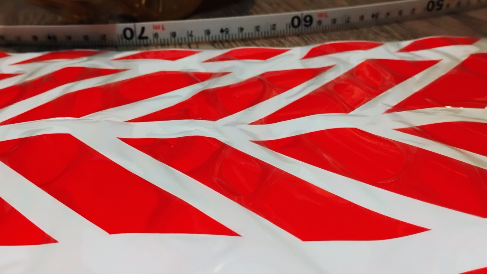 Vehicle Hot Rod Red♦️ Custom Vinyl Wrapping – 6 Ft 10 In 🫸Easy Apply (1 Strip)