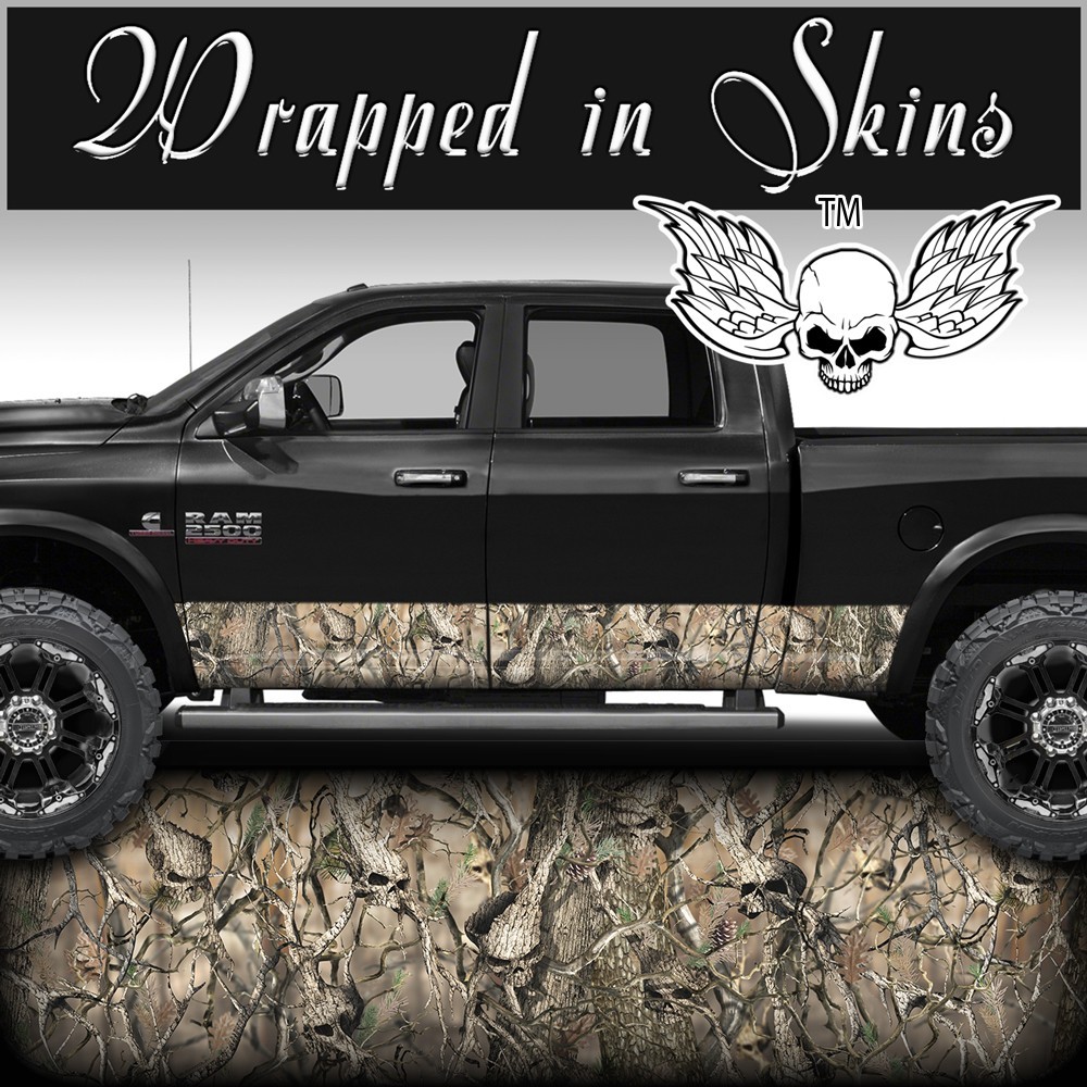 Rocker Panel Wrap Camo Skull Graphics Decal Wrap Kit Truck Camouflage Truck Van