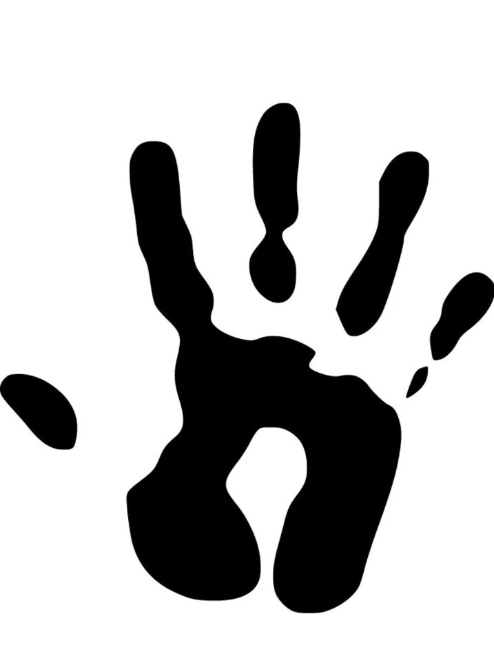 Handprint Halloween Bloody Scary Vinyl Decal Sticker choose size and color