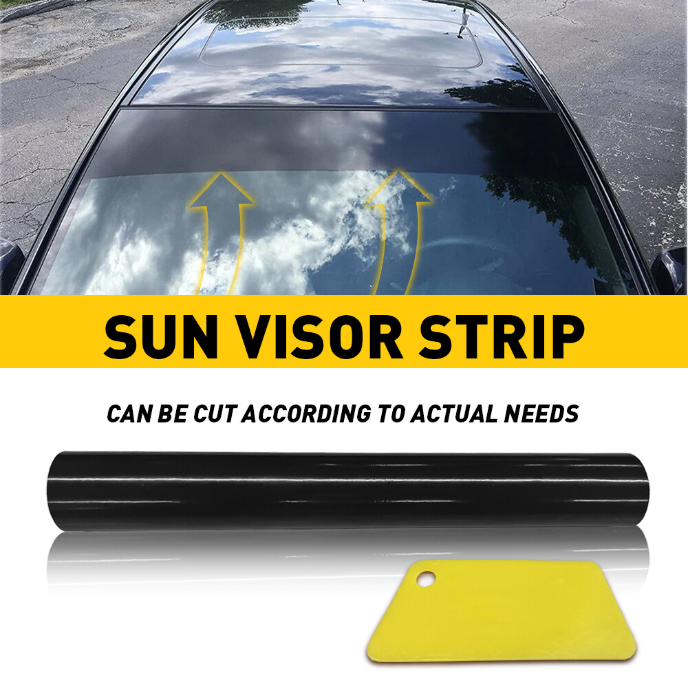 Sun Visor Strip Windshield Banner Vinyl Long Premium Lasting Blank Decal 10*60″