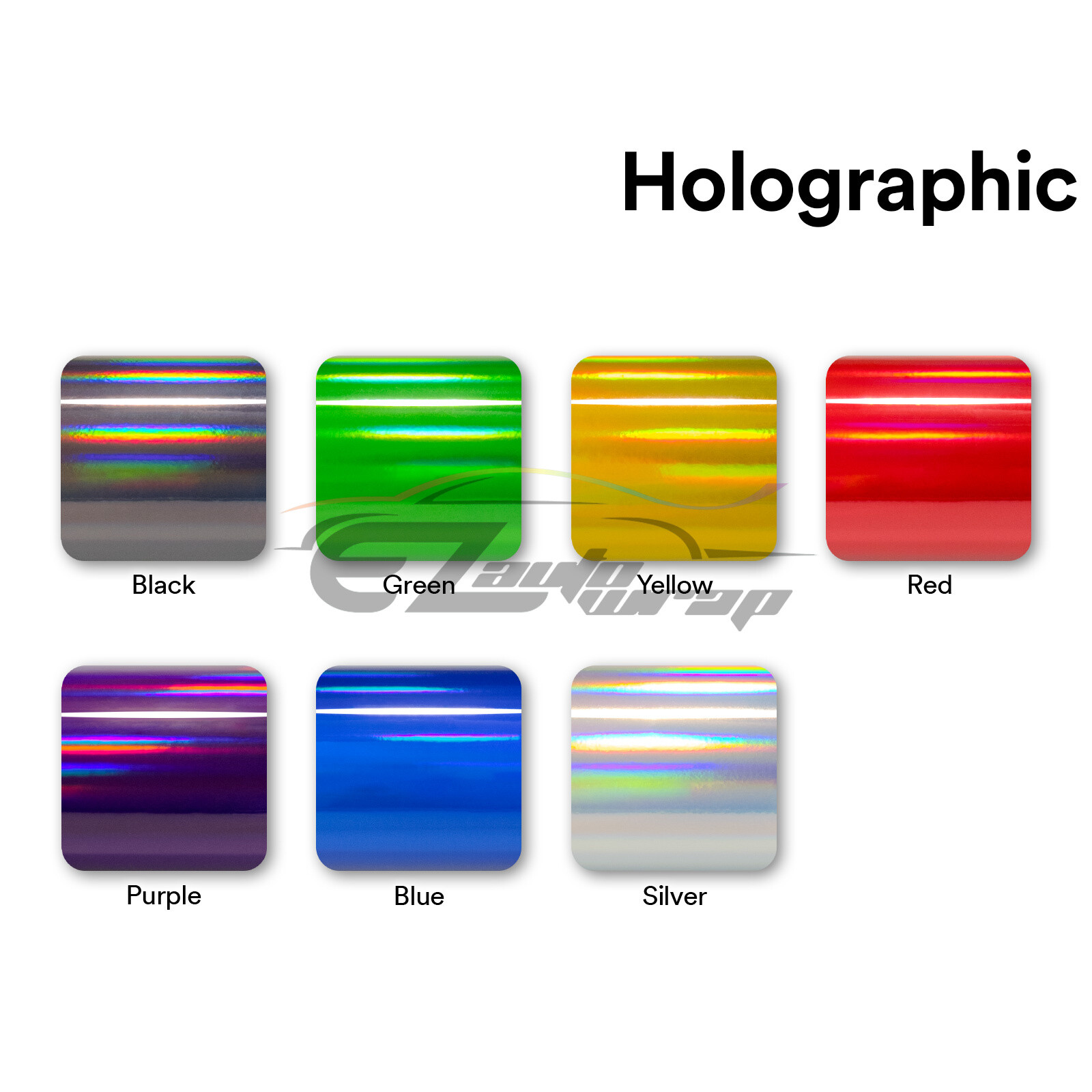 Holographic Silver Rainbow Neo Chrome Car Vinyl Wrap Bubble Free Sticker Film