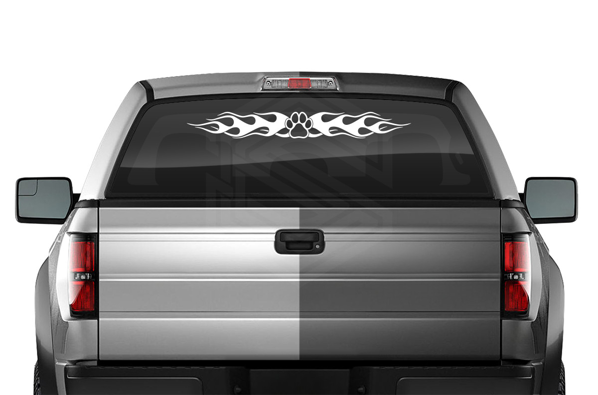 100-02 DOG PAW PRINT Windshield Decal Window Sticker Vinyl Graphic Dog Lover