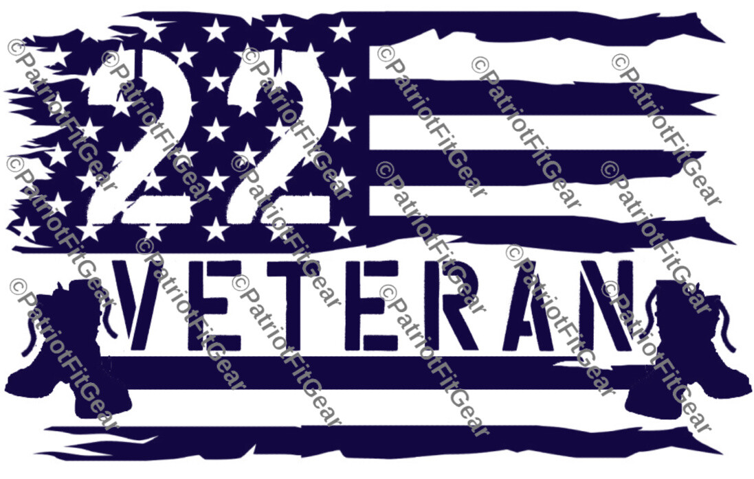 Veteran 22,PTSD The War Within,Support Our Troops,Military,Custom Vinyl Decal