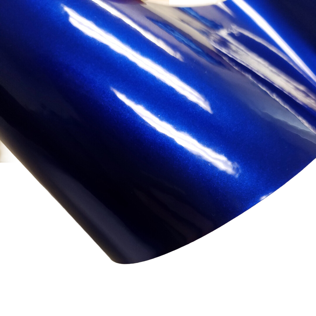 Gloss Dark Blue Metallic Vinyl Auto Glossy Wrap Film Decal Sticker Sheet Roll