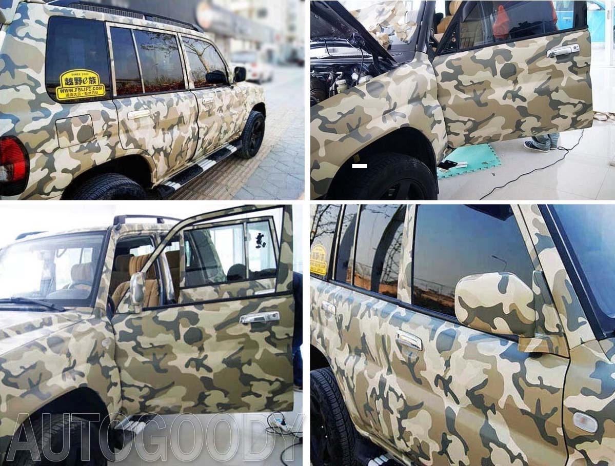 360″x60″ Army Camo Camouflage Desert Vinyl Film Wrap Air Bubble Free 30ft x 5ft