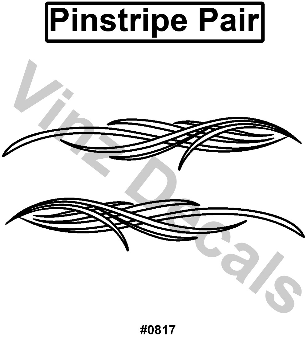 Pinstripe Decal Pair -Many Sizes and Colors to Choose From- Free US Shipping!