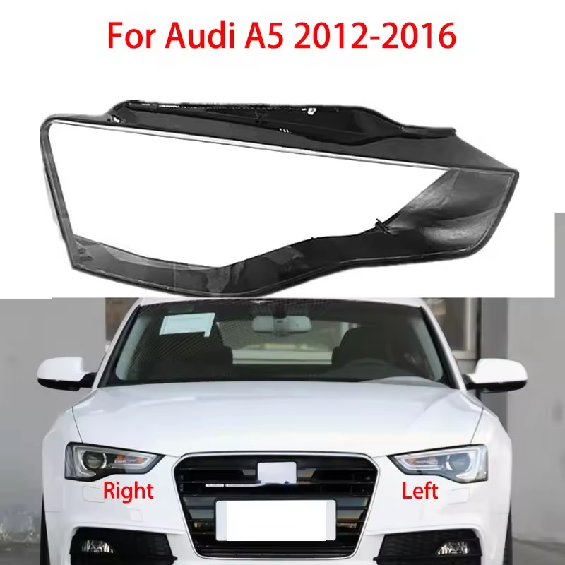 Audi A5 2012-2016 Headlight Lens Cover Left Right Transparent