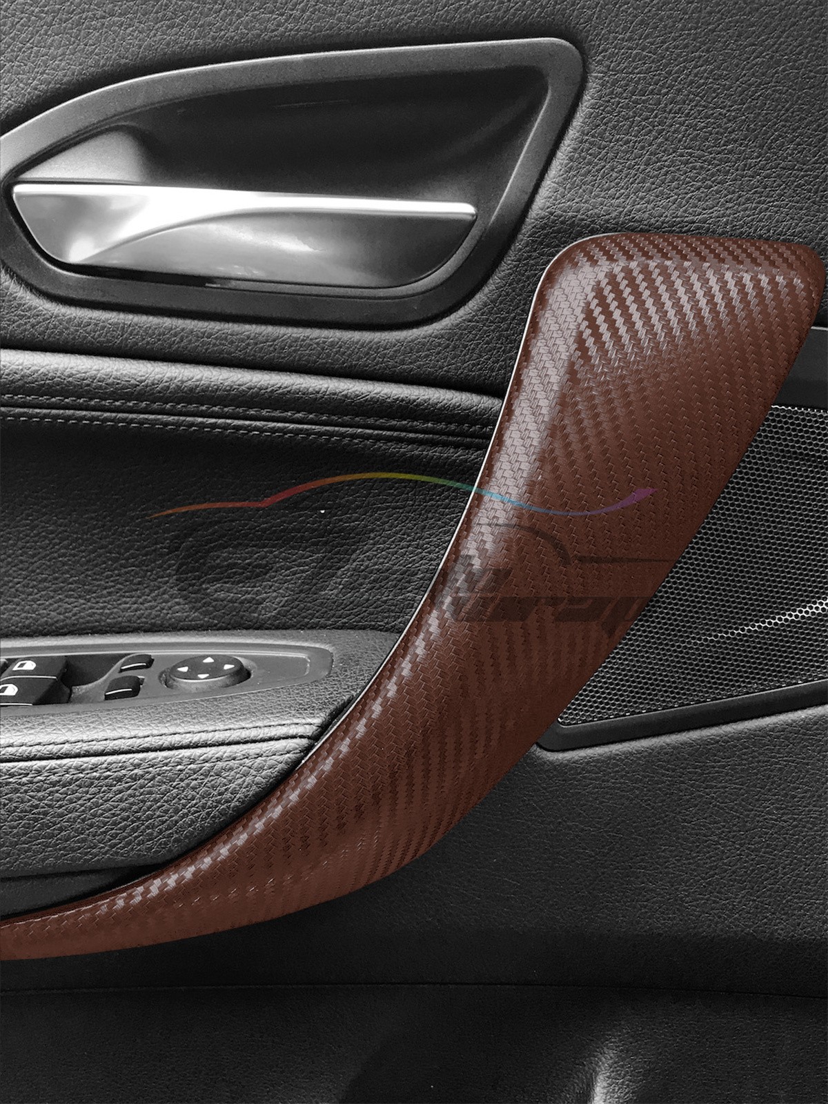 3D Carbon Fiber Brown Matte Textured Vinyl Wrap Sticker DIY Decal Bubble Free