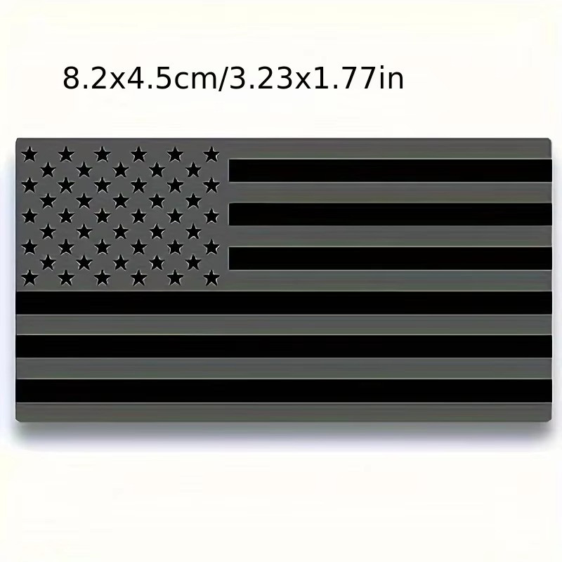 3D Matte Black American Flag Car Sticker Decal Emblem For Trucks 2Pcs