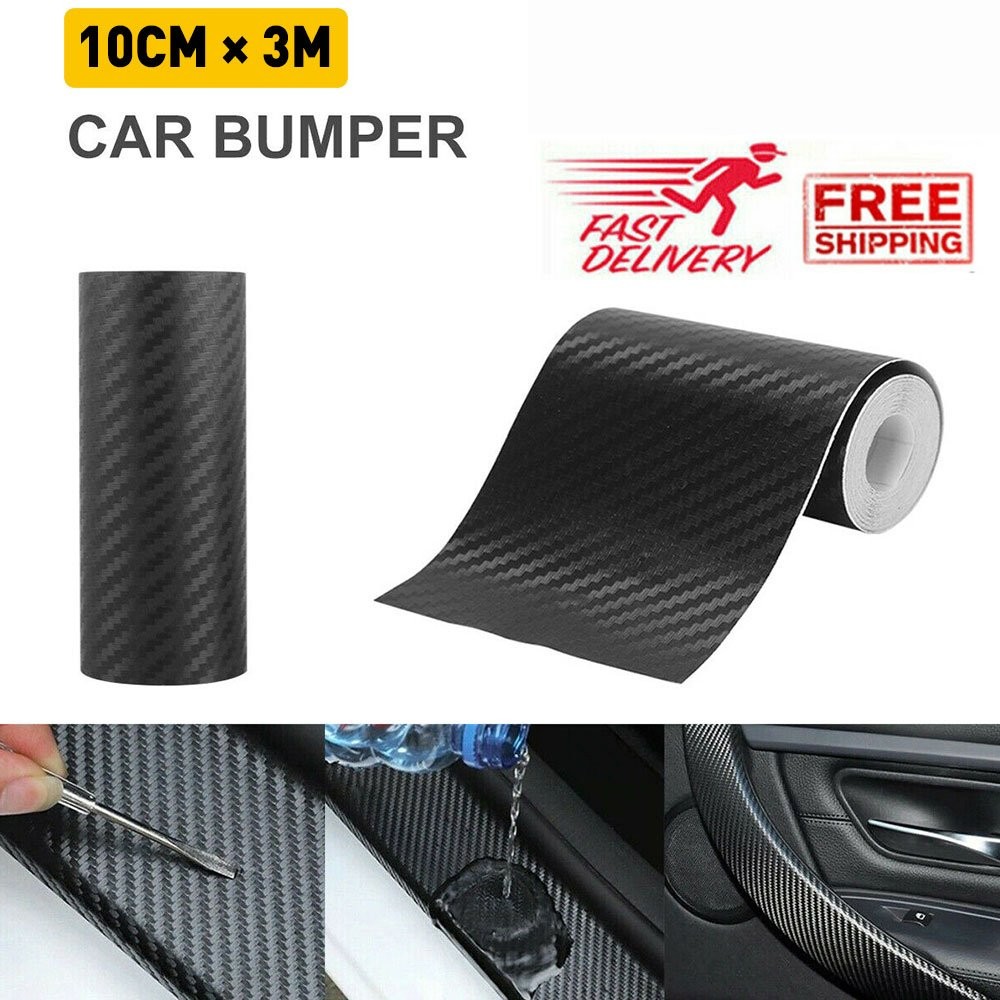 Car Door Protector Scuff Stick Sill Cover Antiscratch Carbon Fiber Sticker 10CM