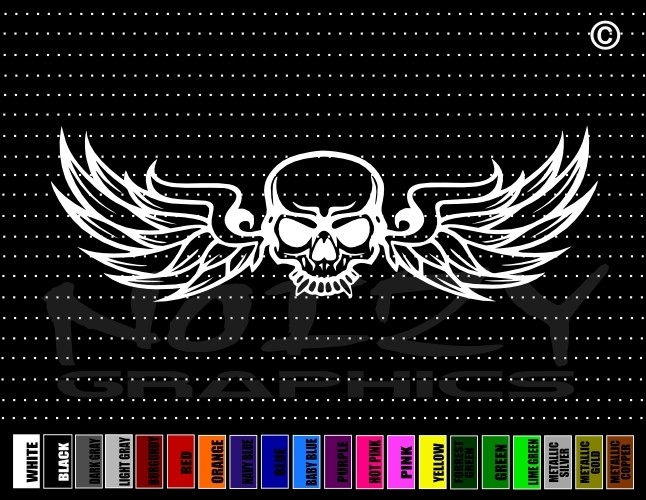 24″ Skull #19 4×4 American Redneck Flames Muscle Car Decal Window Vinyl Sticker