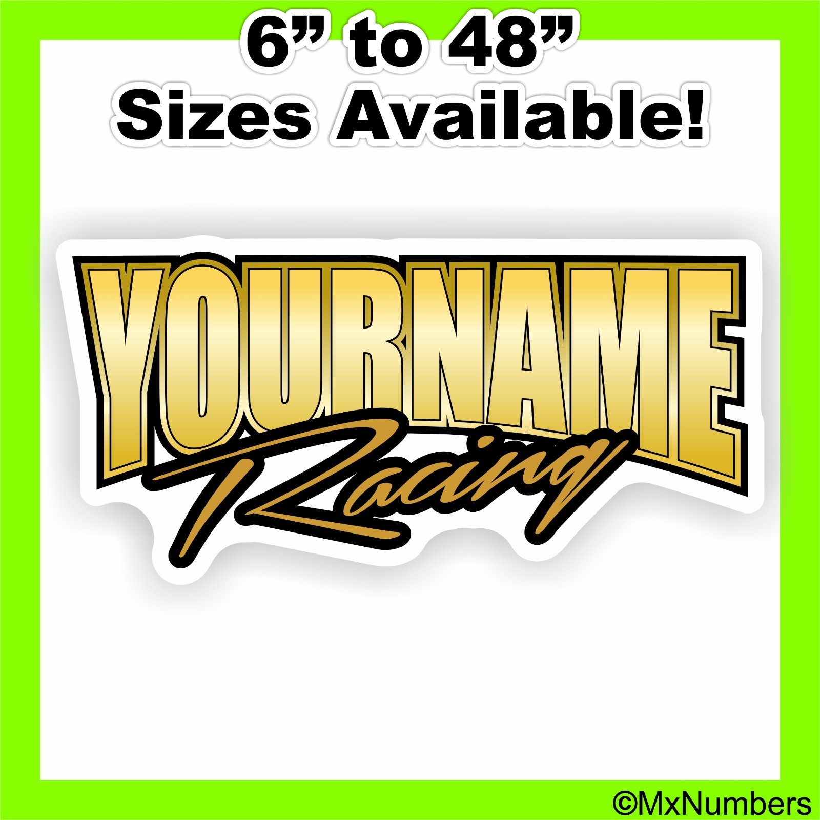 Custom Name Racing Trailer Decal Car IMCA Model Modified Sprint Stock Track
