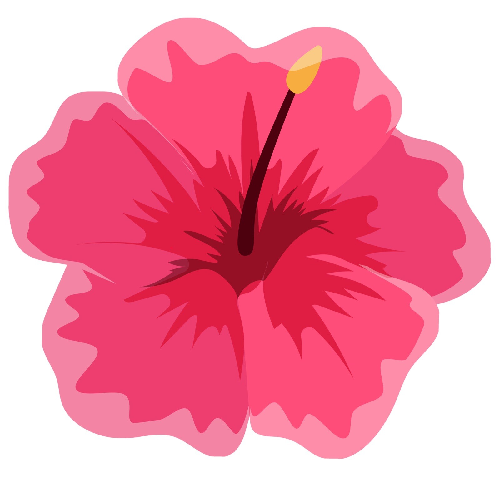 Hibiscus Sticker Pink Hawaii Hula Beach Tropical Flower Beach Vacation (4 Inch)