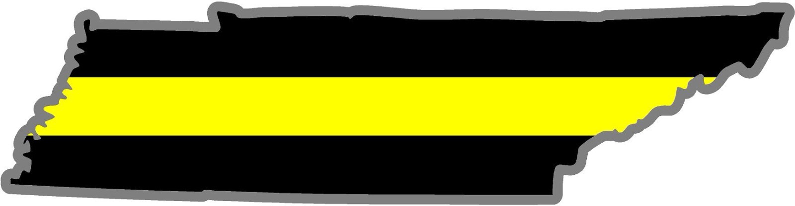 5″ Tennessee TN state Yellow Line Security Officer Truck Driver Sticker