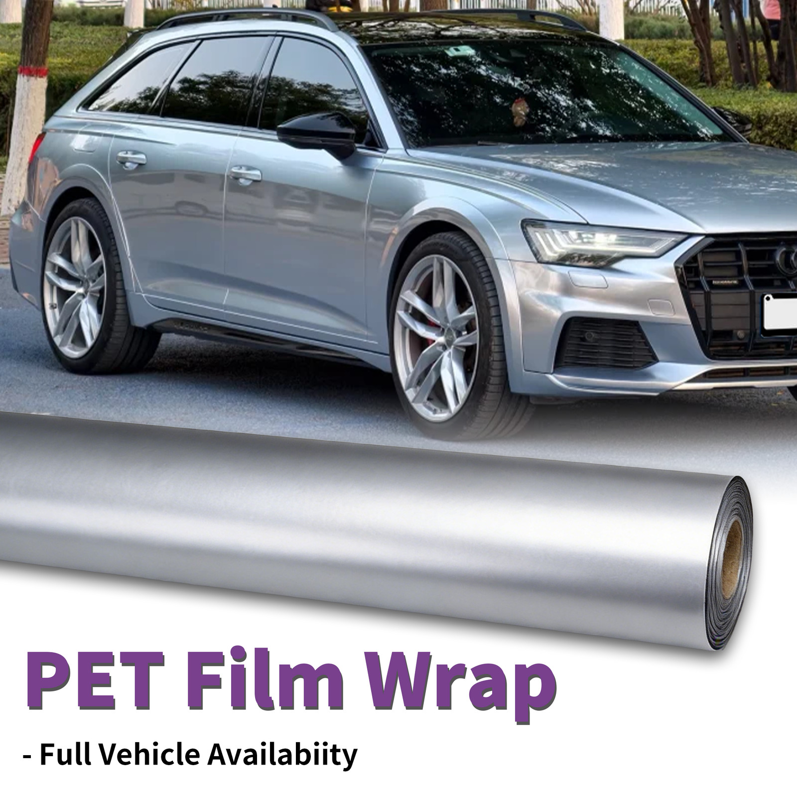 PPF PET Silver Gloss Color Vinyl Paint Protection Film Scratch Shield Auto Wrap