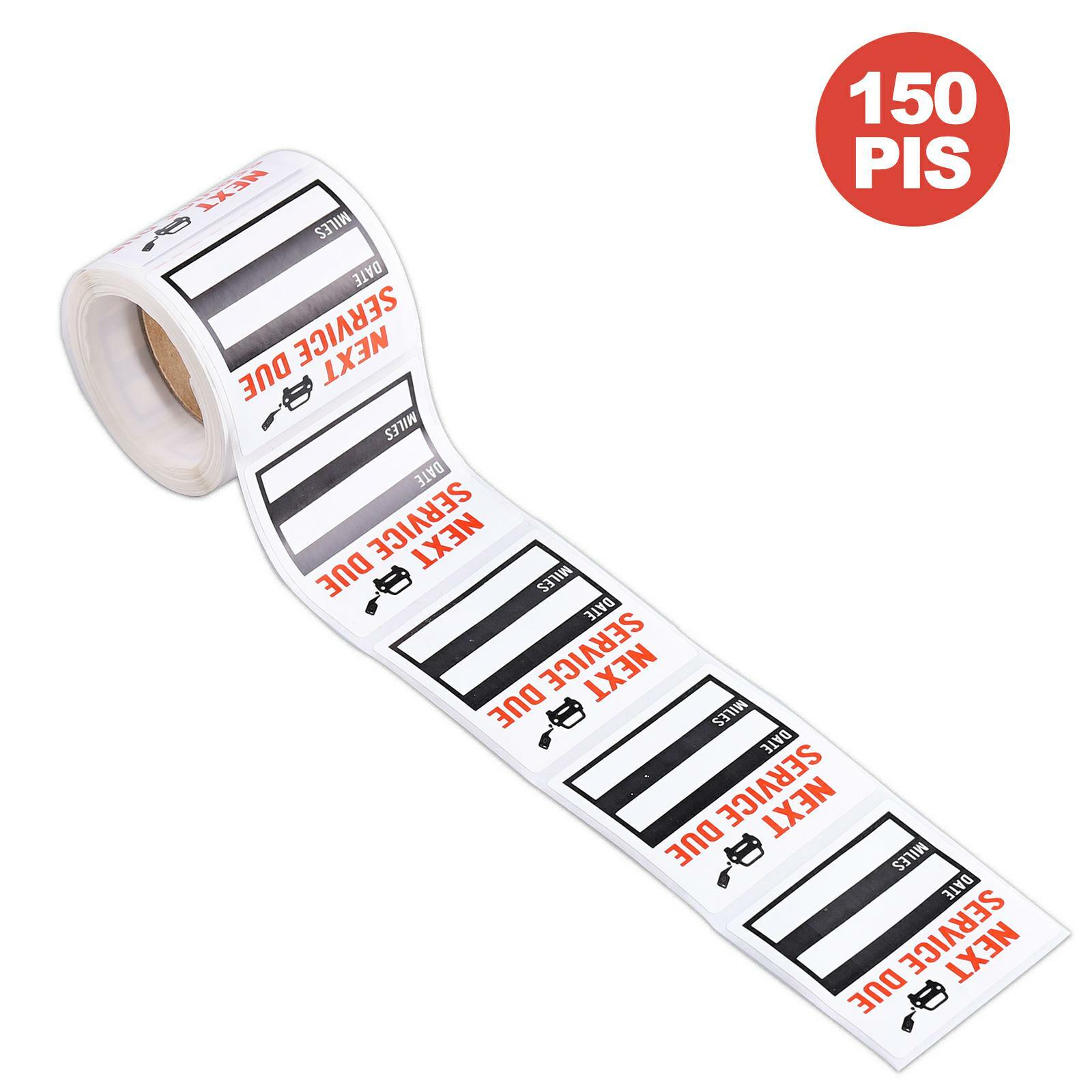 300Pcs 2 Rolls 2″ X 2″ Car Oil Change Next Service Due Reminder Sticker Decals