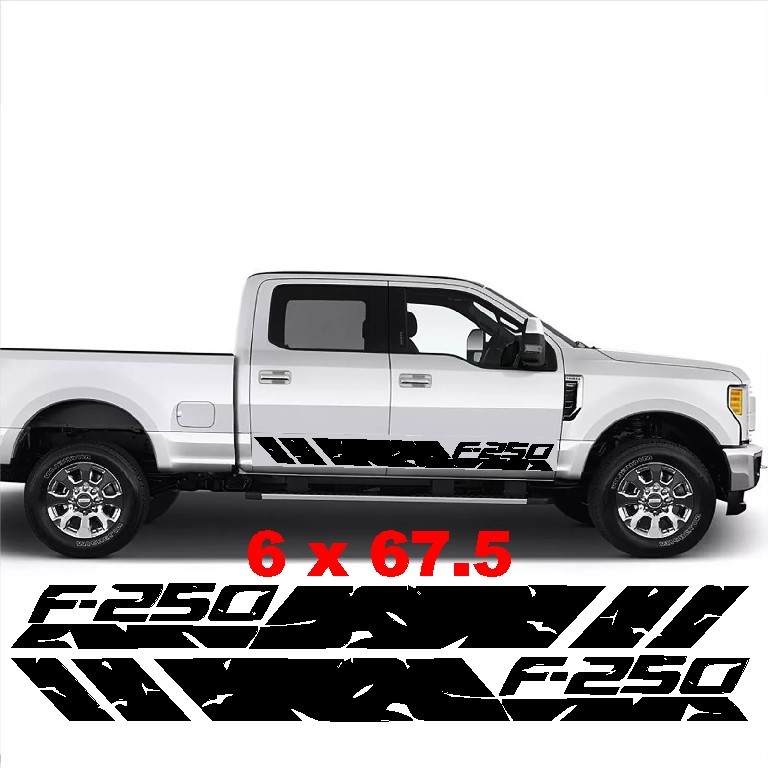 Rocker Door Side Stripe Decal Graphics FITS- Ford F-250. Both Sides Included