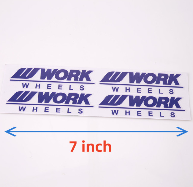 4 Pcs Work Wheels Car Wheel Rim Universal Reflective Auto Truck Decals Stickers